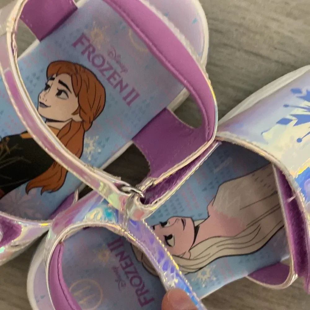 EUC Disney Frozen II Sandals Velcro Toddler Girl - Size 11